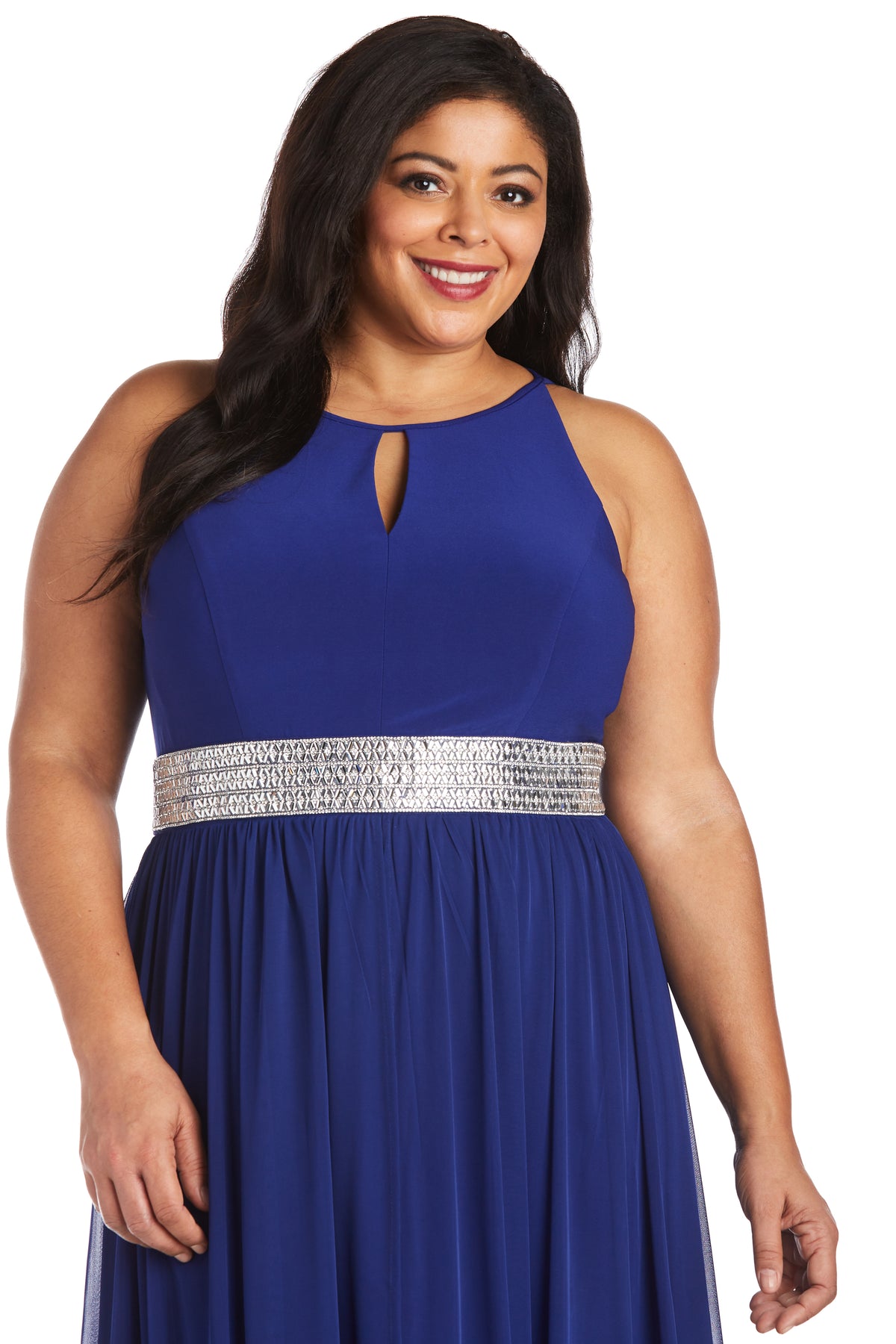 Vestido con bordado en cintura