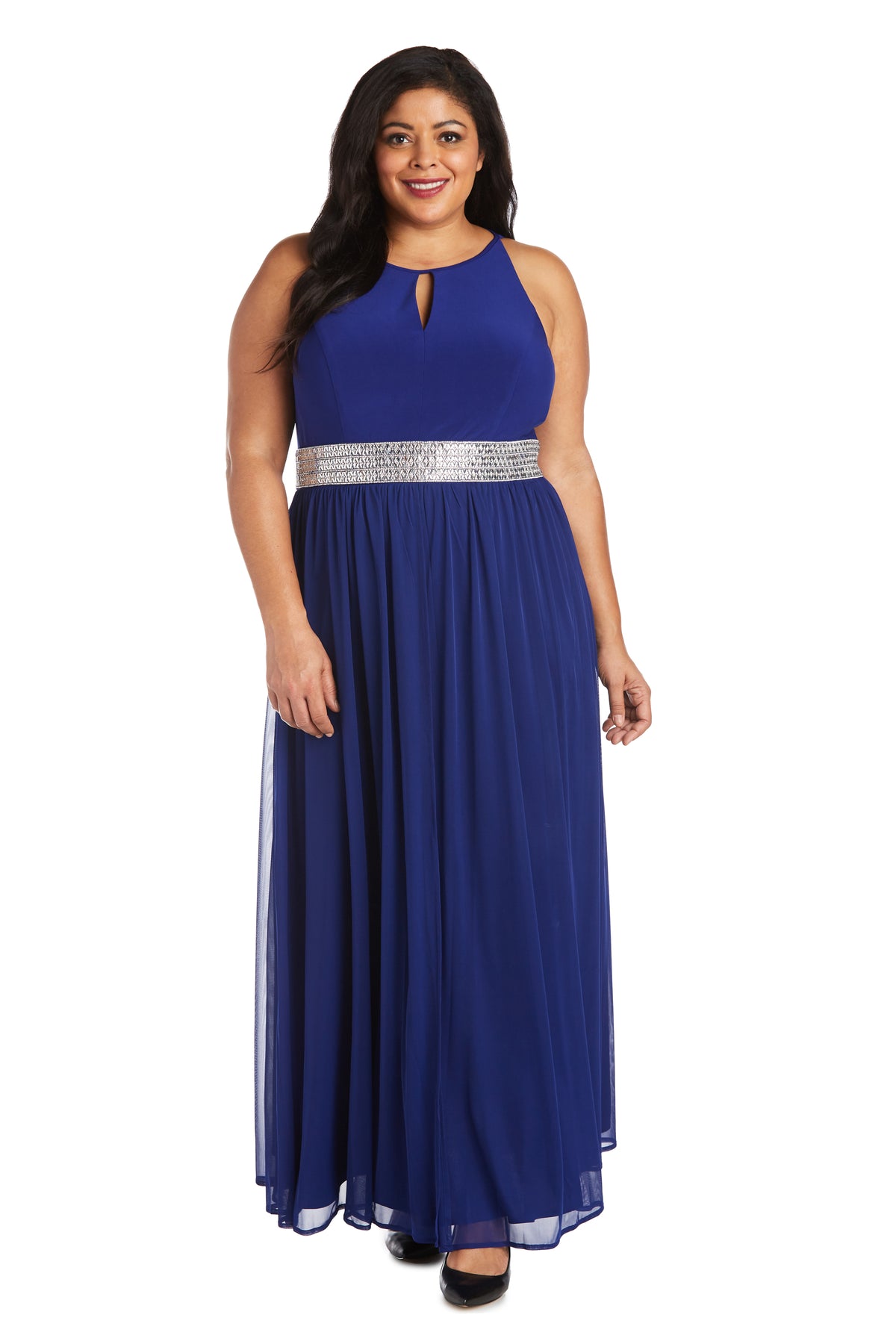 Vestido con bordado en cintura