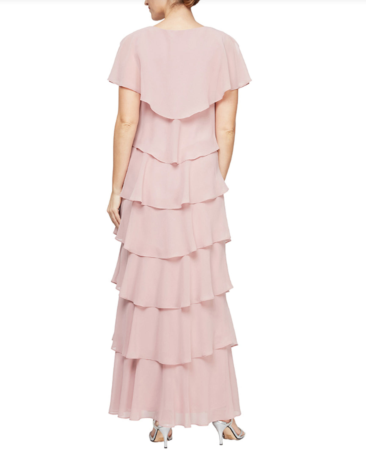 Vestido con volados rosa