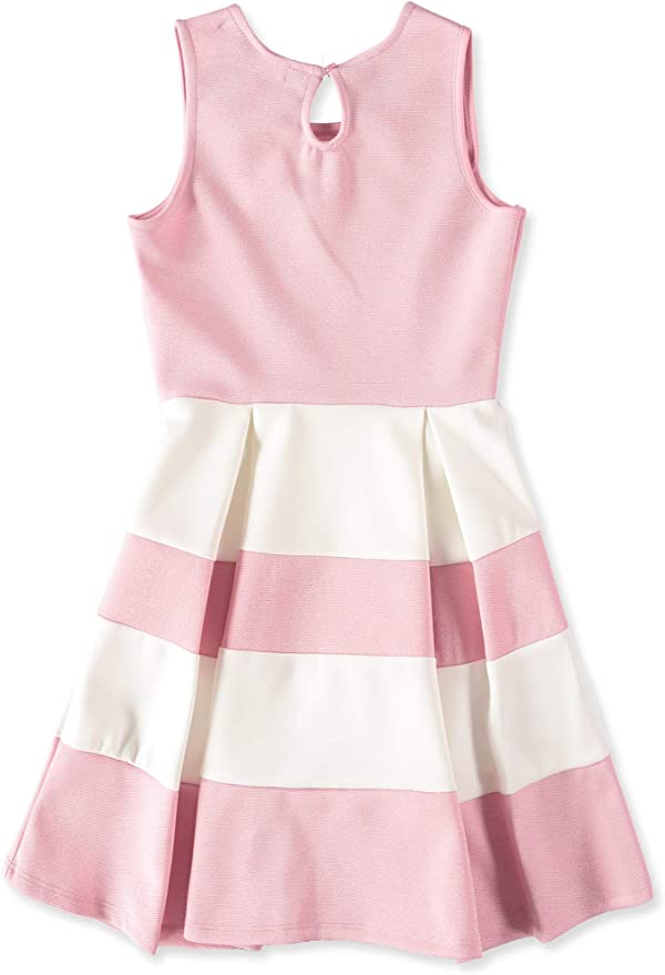 Vestido de niña con falda rayada