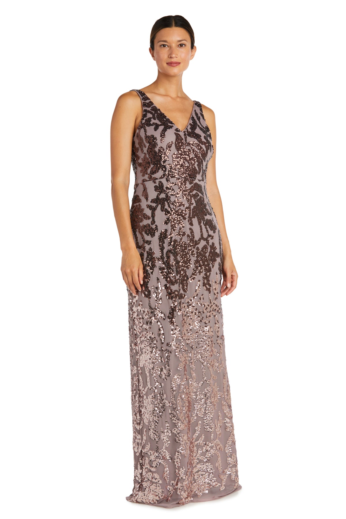Vestido bordado en degrade