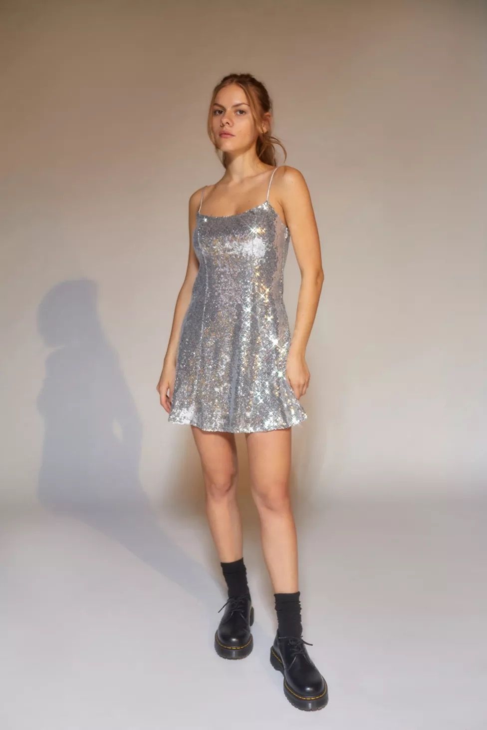 Vestido de lentejuelas plata