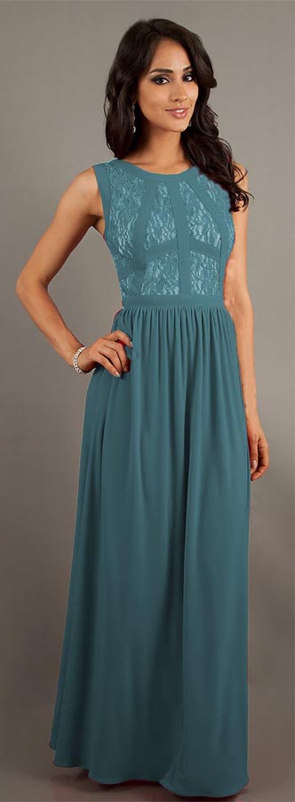 Vestido con top de encaje