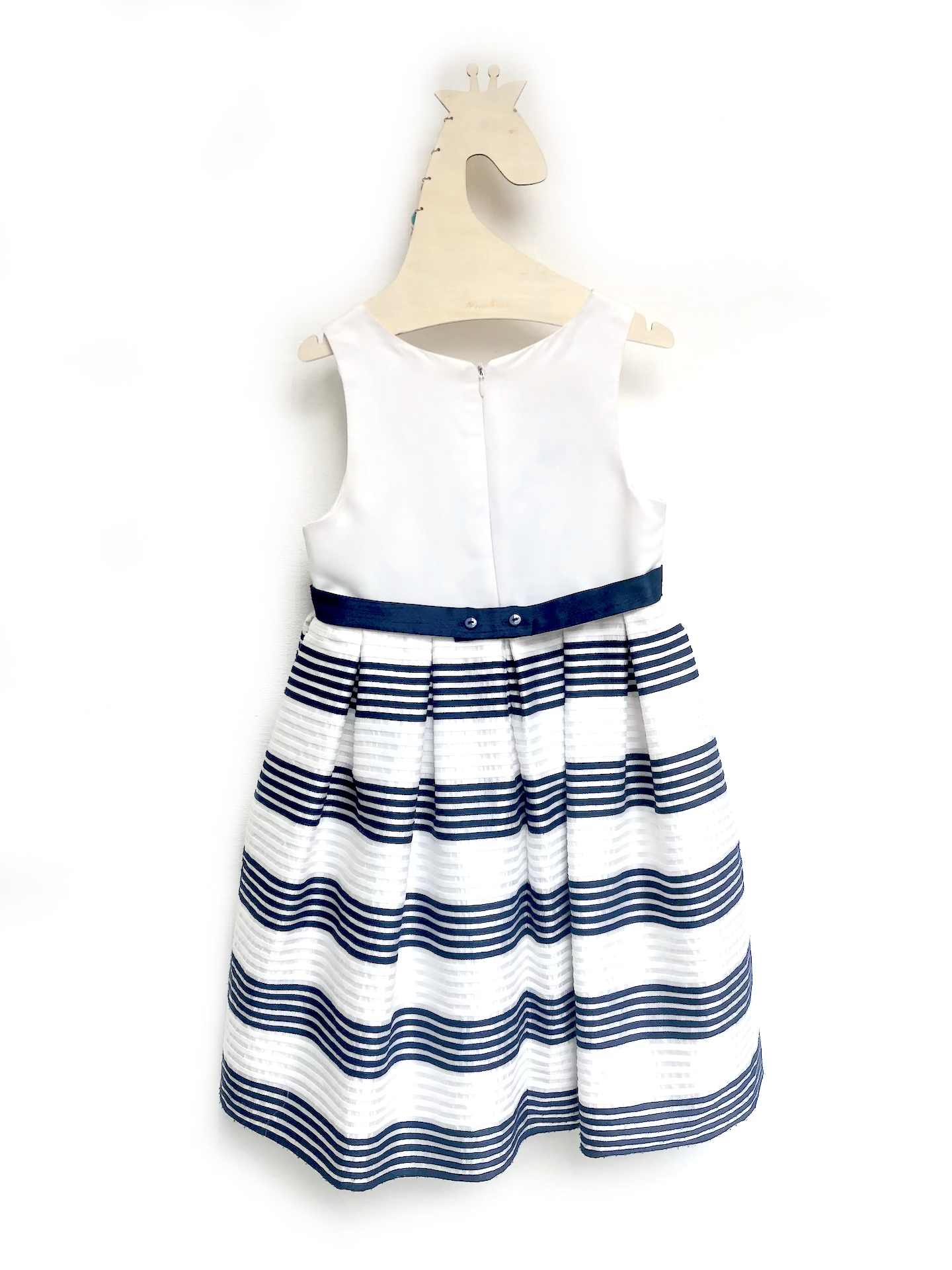 Vestido rayado en azul