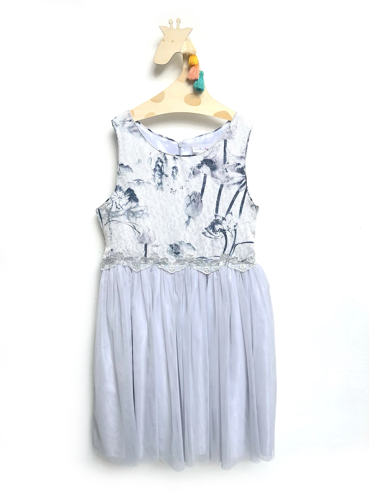 Vestido con top estampado