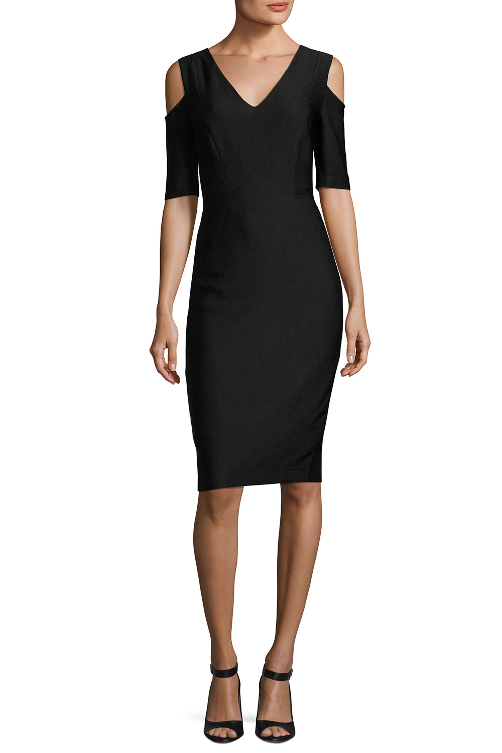 Vestido cold shoulder con manga corta