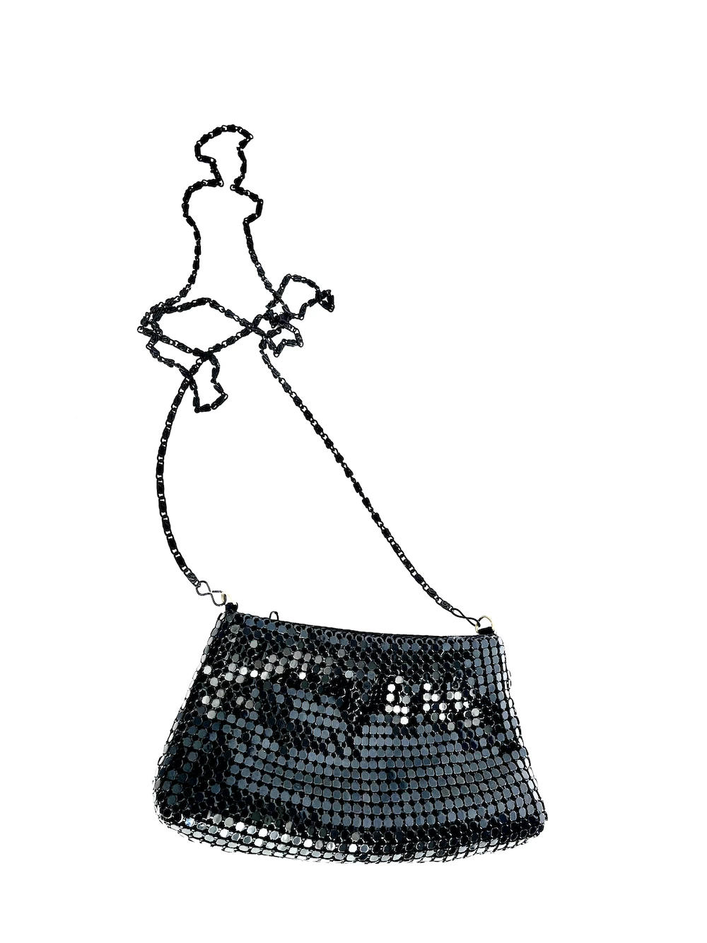 Cartera negra metálica