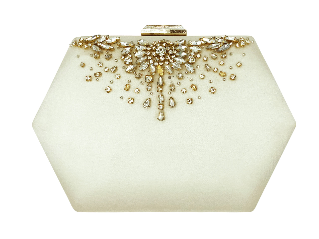 Clutch blanco con piedras