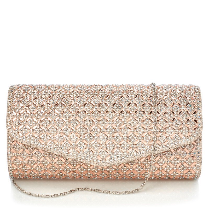 Clutch dorado con piedras