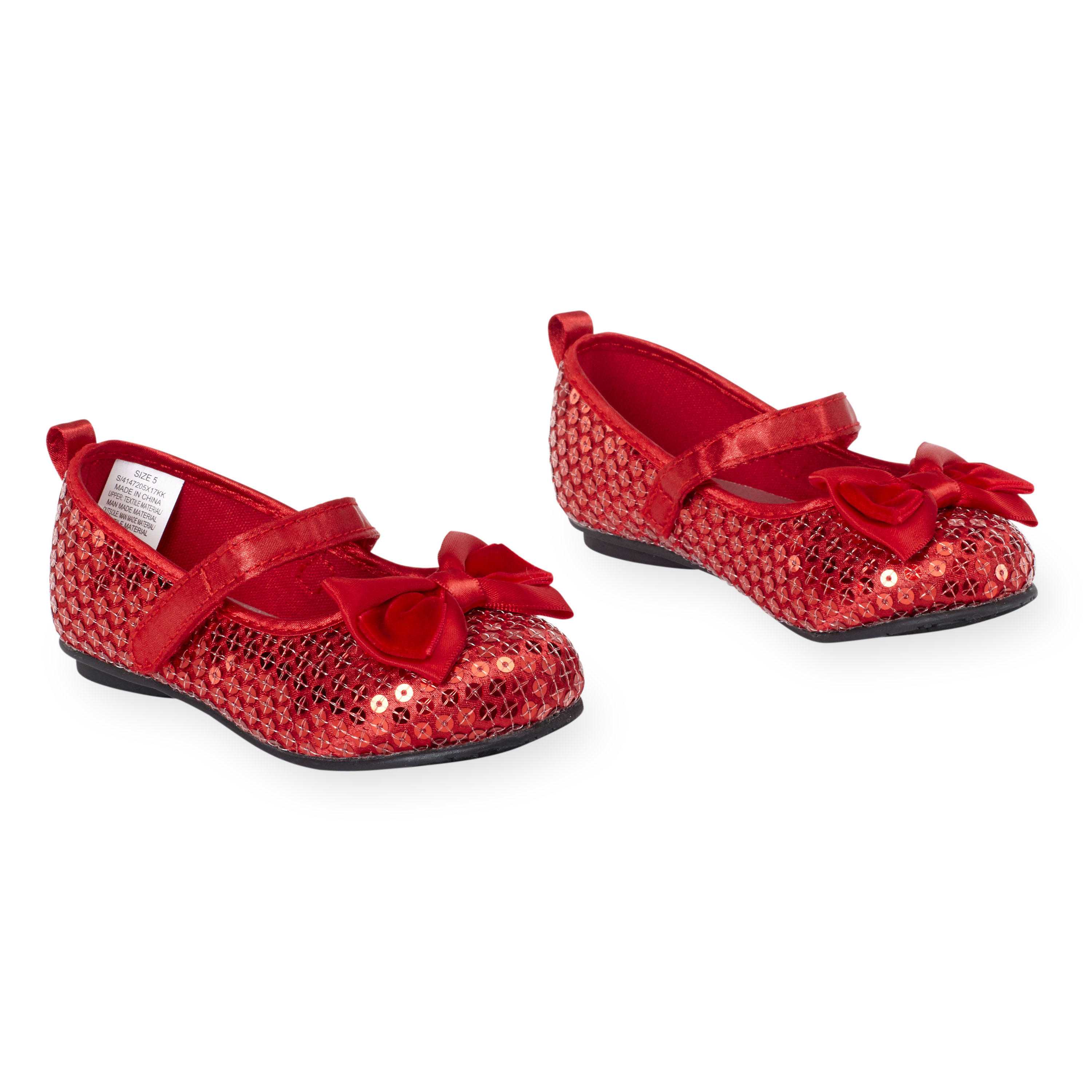 Guillerminas rojas con lentejuelas
