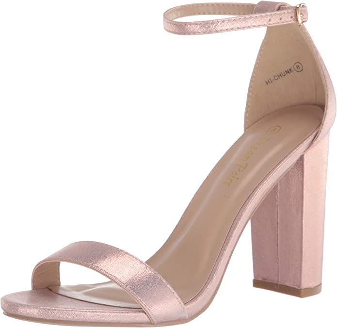 Sandalias rosa metalizadas