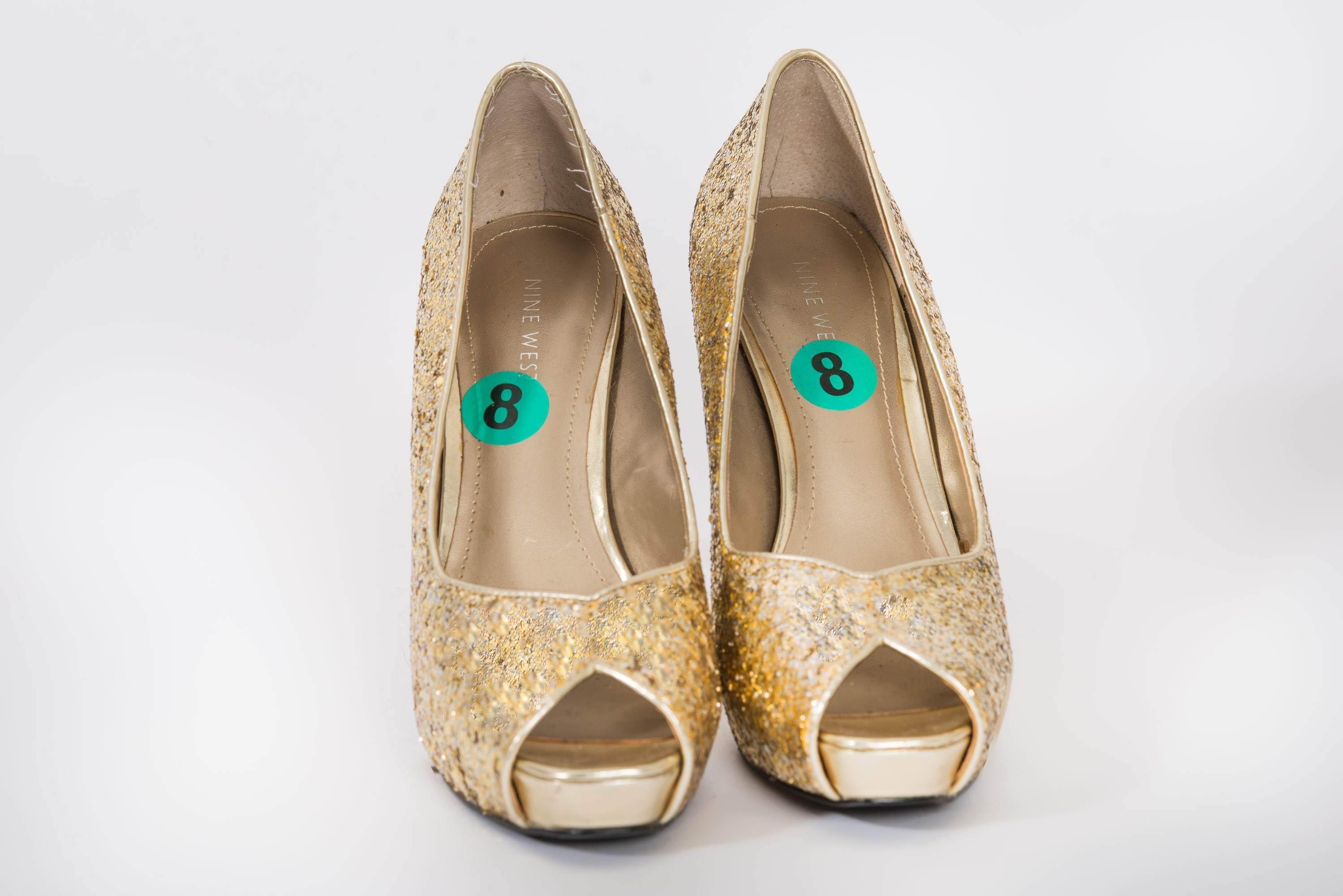 Zapatos boca de pez con glitter