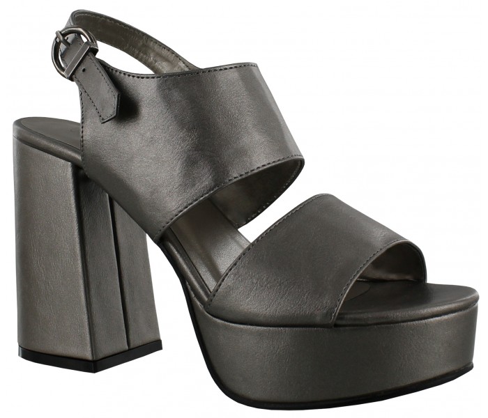 Sandalias peltre con plataforma y taco grueso