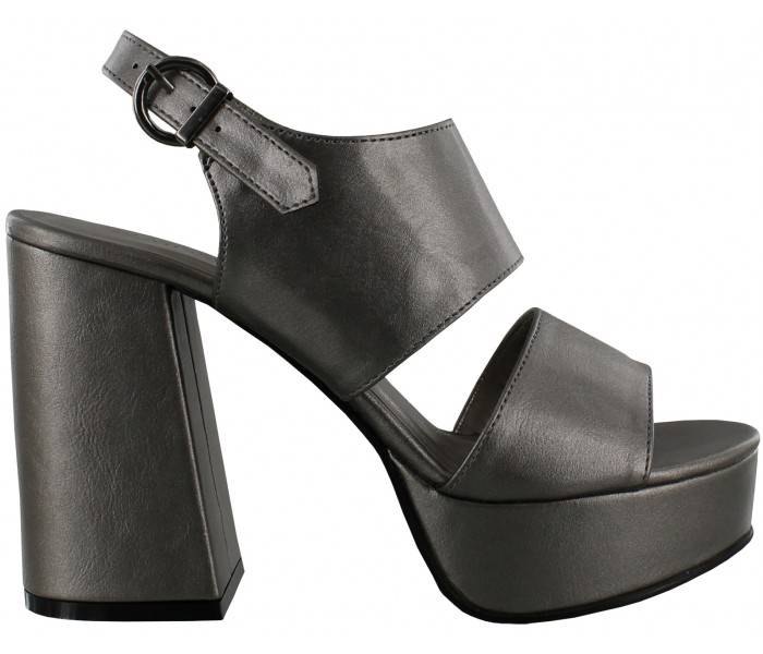 Sandalias peltre con plataforma y taco grueso