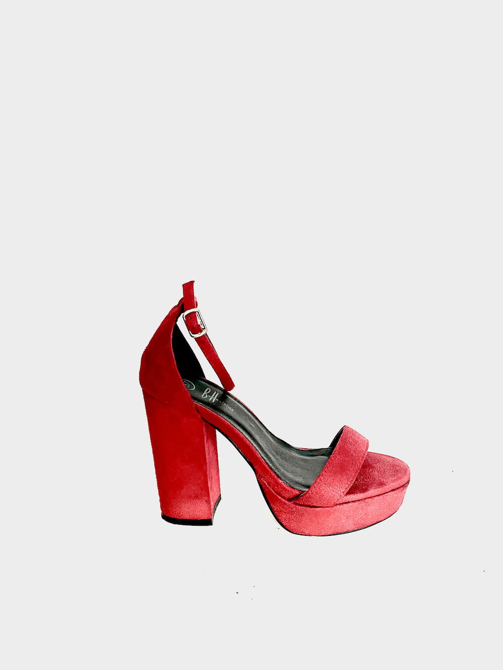Sandalias rojas de gamuza