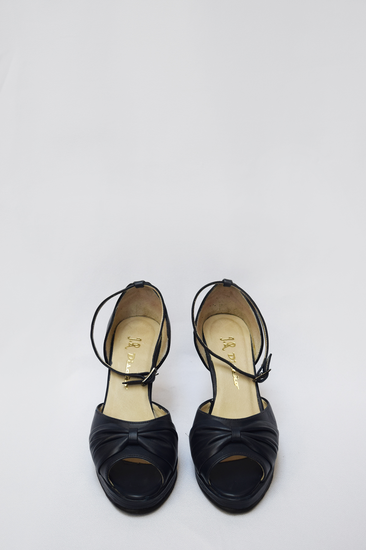Sandalias en cuero azul