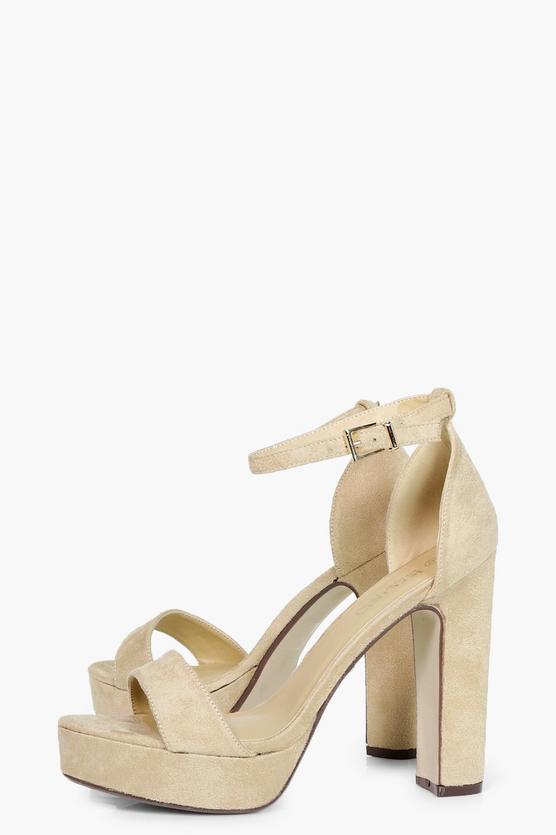 Sandalias con taco gueso y plataforma