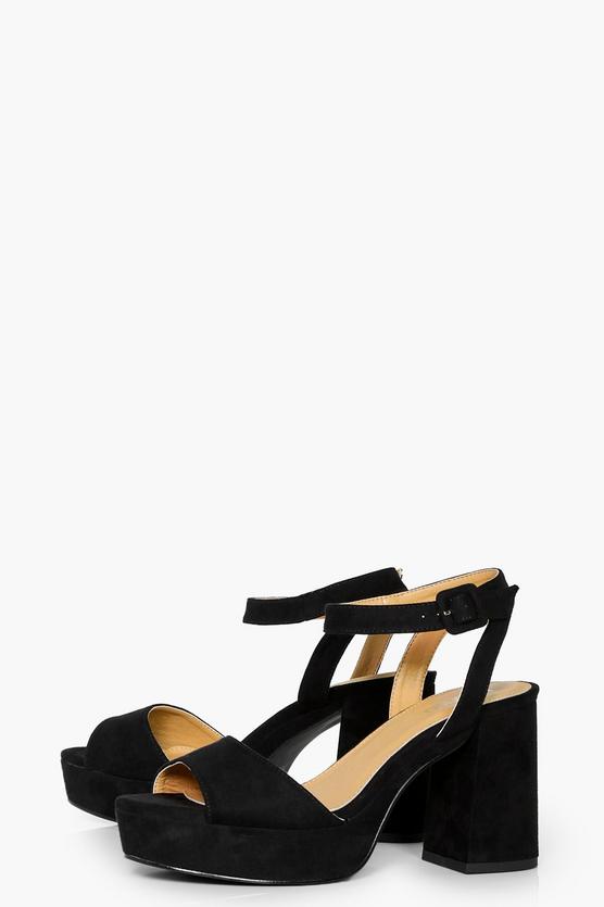 Sandalias con taco grueso y plataforma