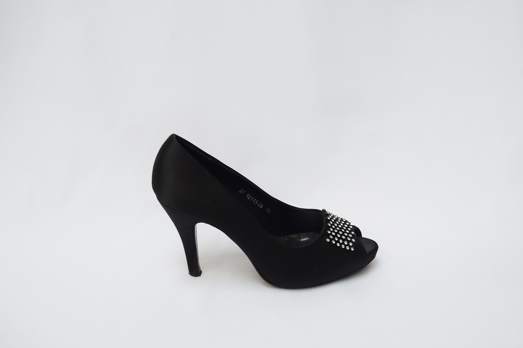 Zapatos boca de pez con strass