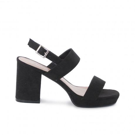 Sandalias de gamuza negras