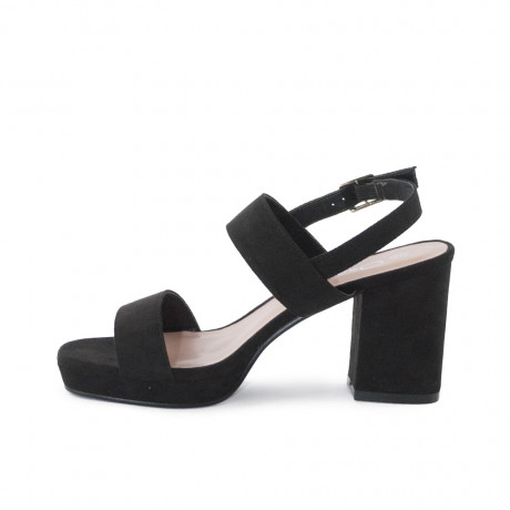 Sandalias de gamuza negras